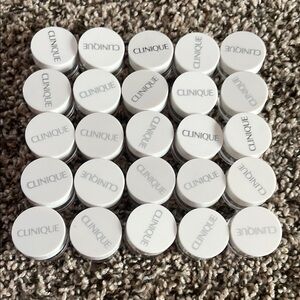 Clinique 25 Empty White Makeup Containers with Lids